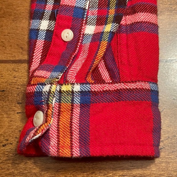 American Eagle Plaid Soft Flannel Shirt Button Up Mens Medium Red 611:S1403 - Picture 3 of 9